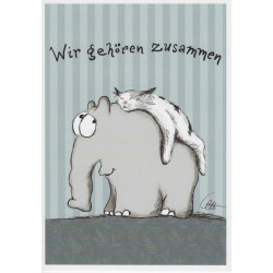 Postkarte - Schweine Wünsche